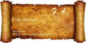 Fok Anita névjegykártya