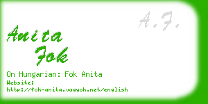 anita fok business card